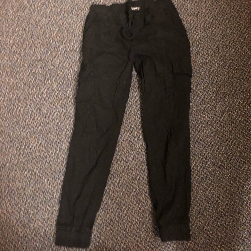Black Cargo Joggers